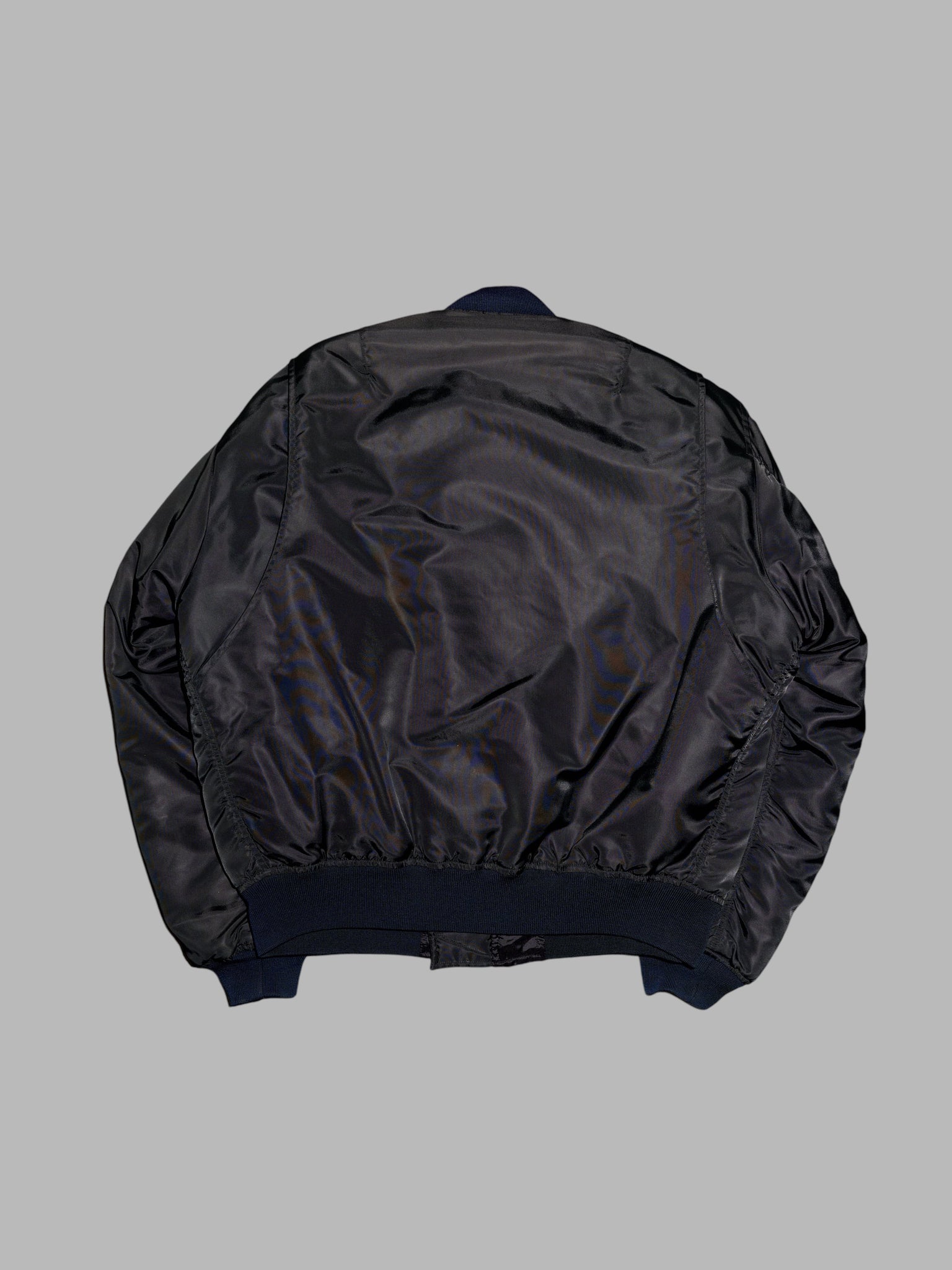 Men's Ba-tsu 1980s padded reversible black nylon MA-1 bomber