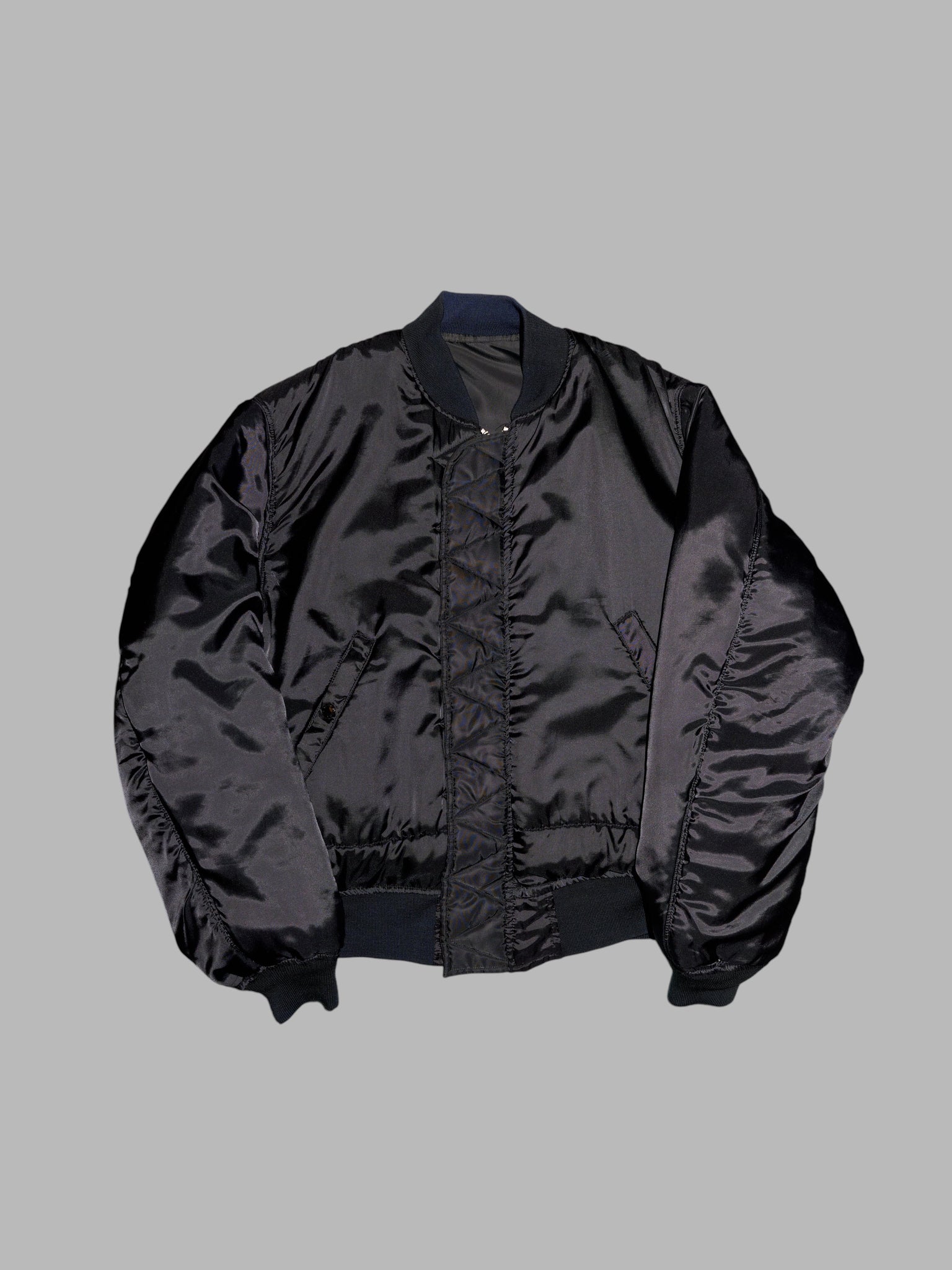 Men’s Ba-tsu 1980s padded reversible black nylon MA-1 bomber jacket L ...