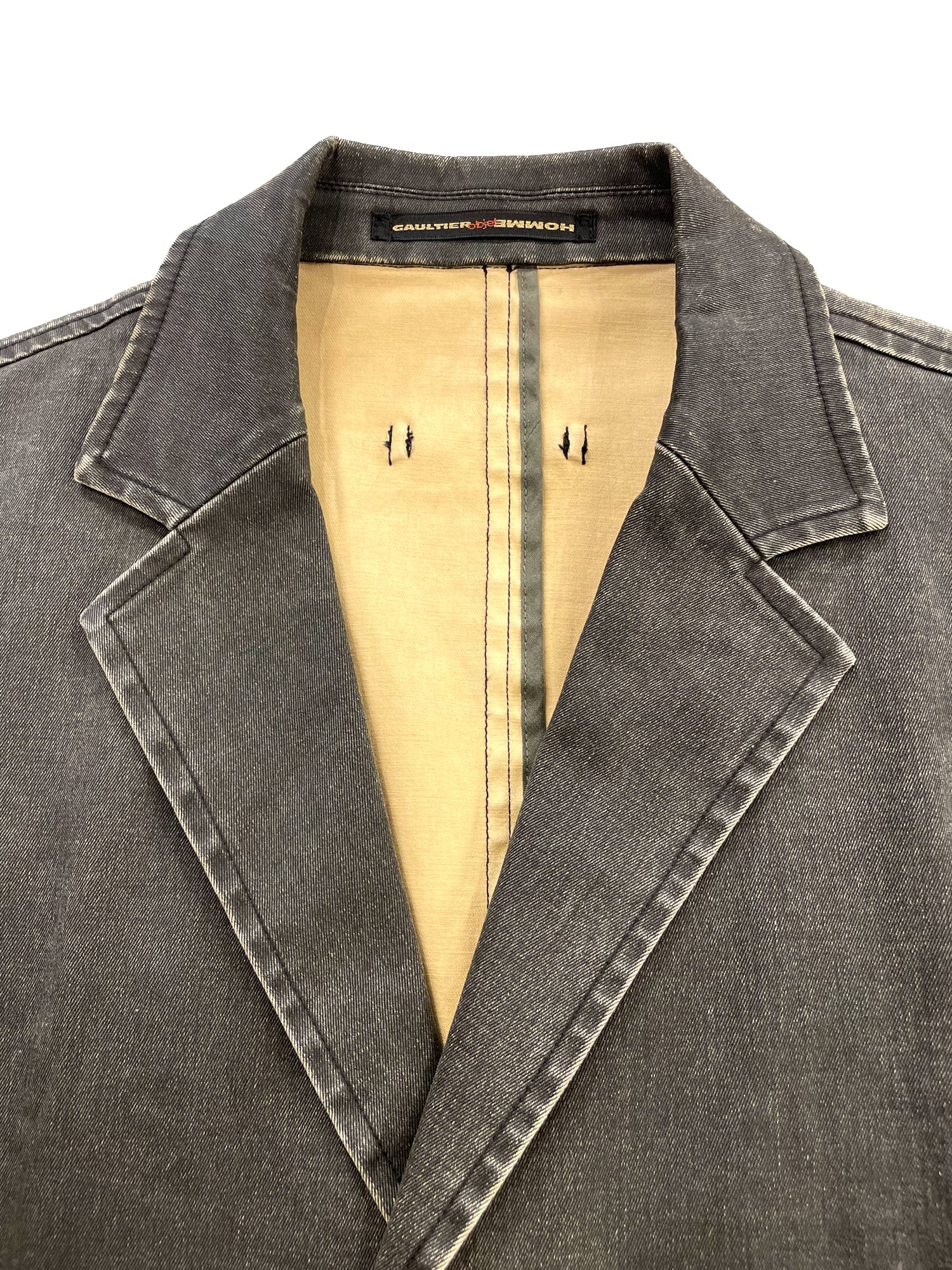 Jean Paul Gaultier Homme Objet grey stonewashed three button