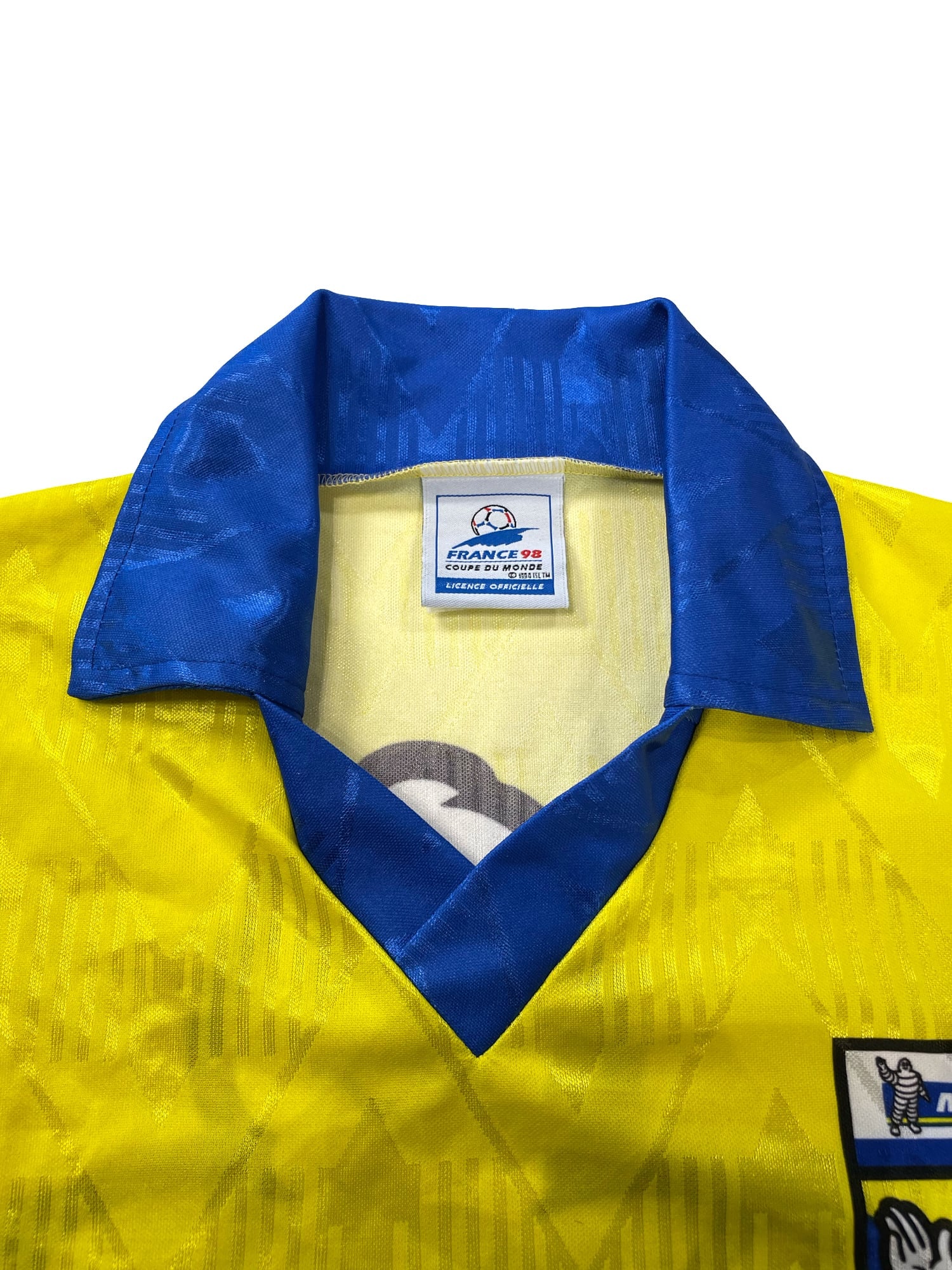 Vintage yellow blue France 98 World Cup 'Michelin Man' football
