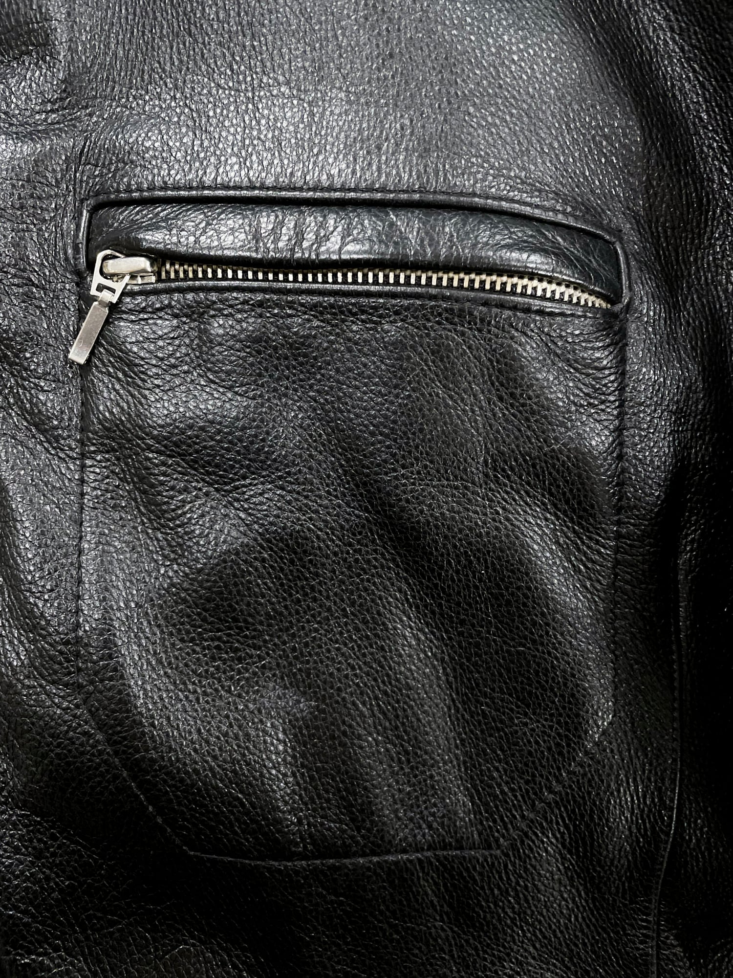 Chevignon 1990s quilted black leather zip jacket – Filter store