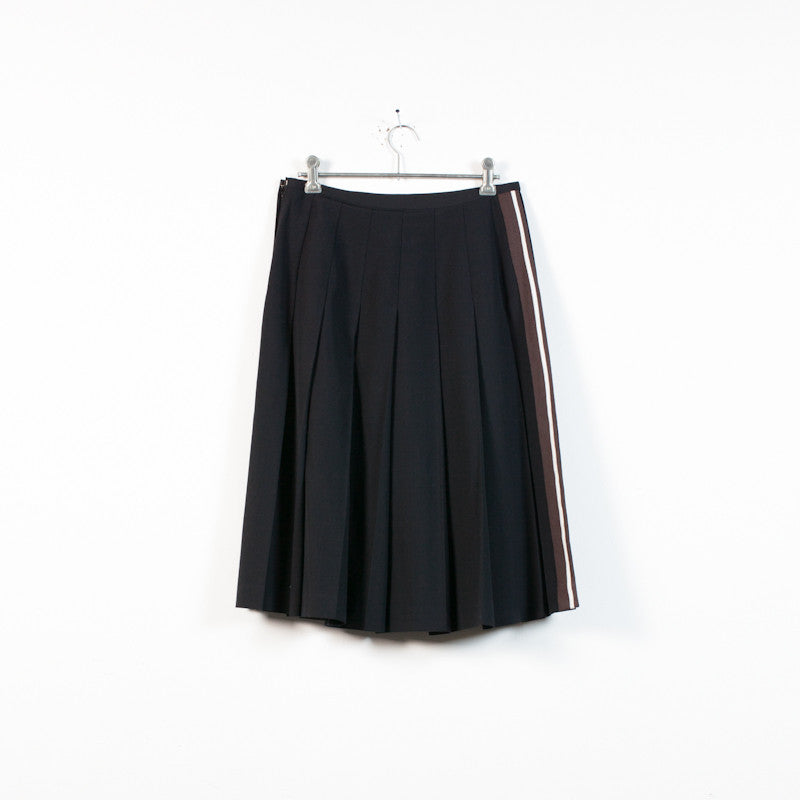robe de chambre comme des garcons black wool pleated skirt