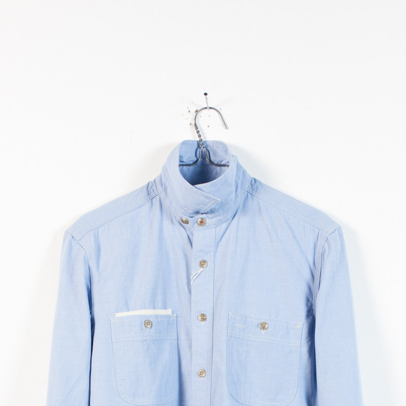 blue chambray tab collar shirt
