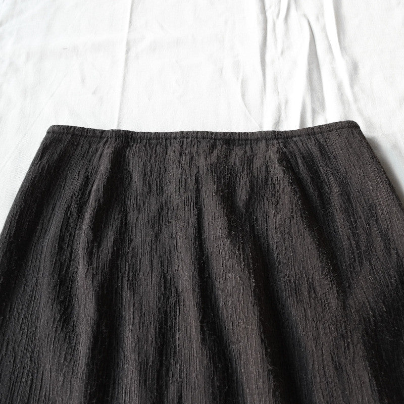 raw silk tie front mini skirt