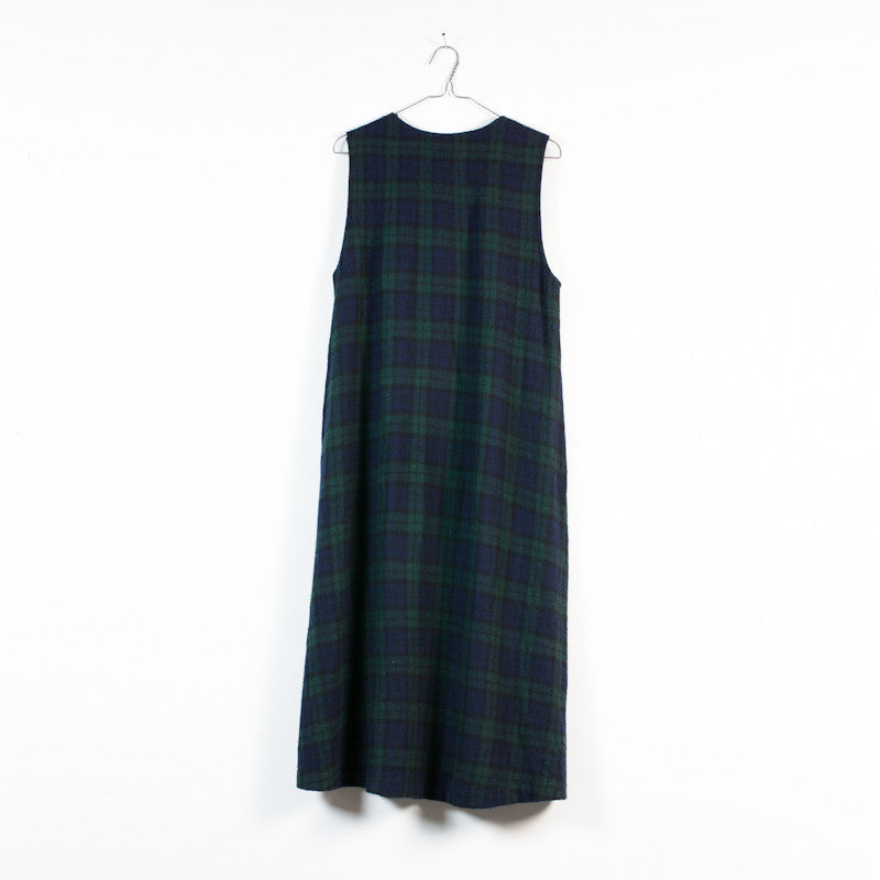 sleeveless plaid sack dress