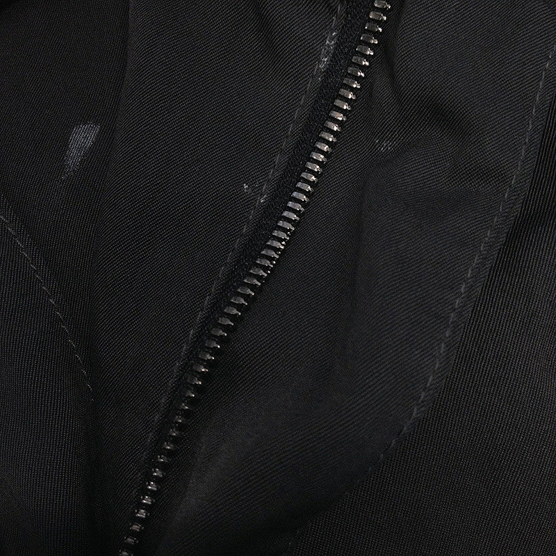 high neck hooded parka