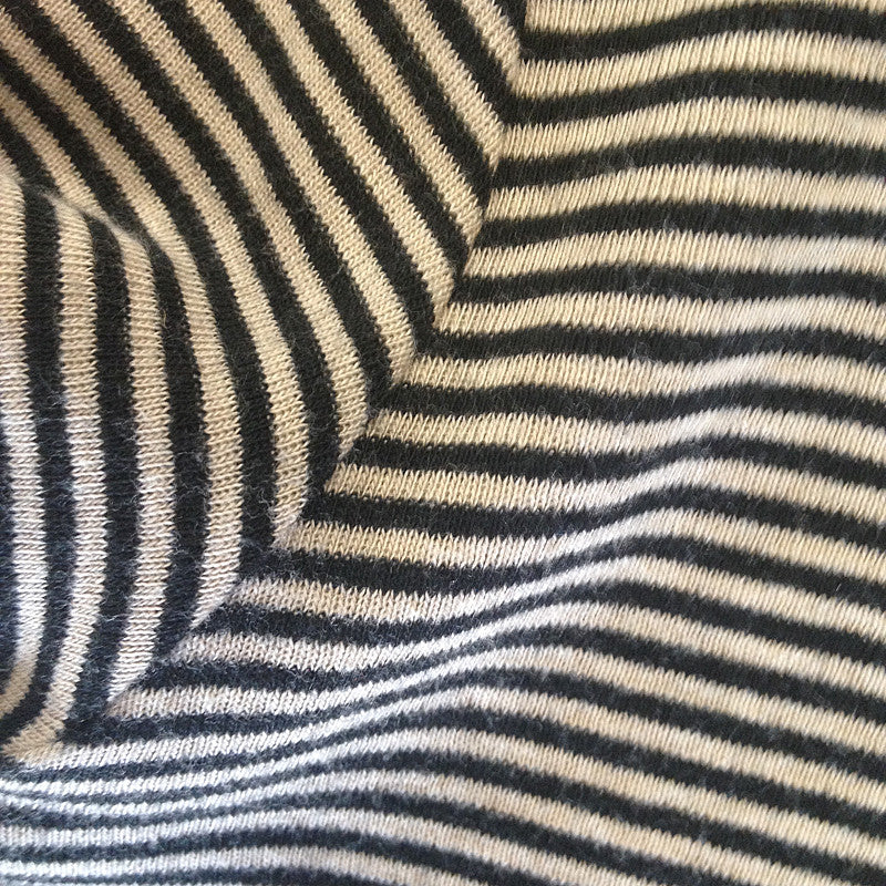 brown striped turtleneck