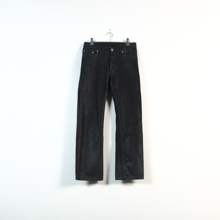 coated cotton jeans