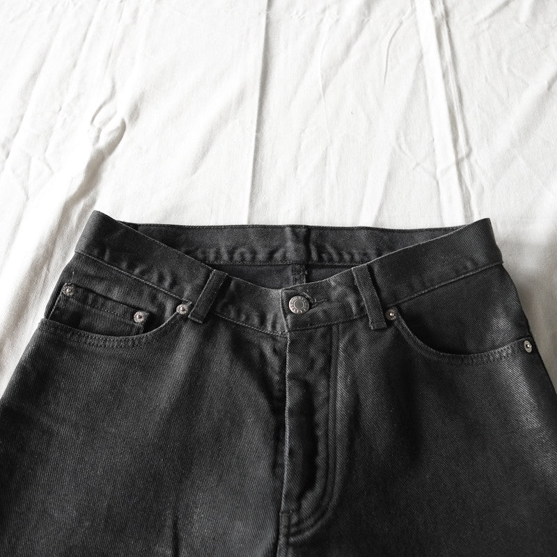 Helmut Lang 1999 black coated cotton jeans – Filter store