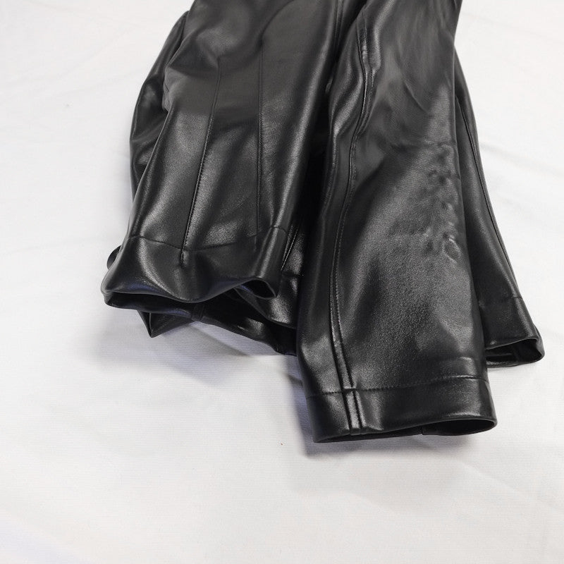 vinyl leather blazer