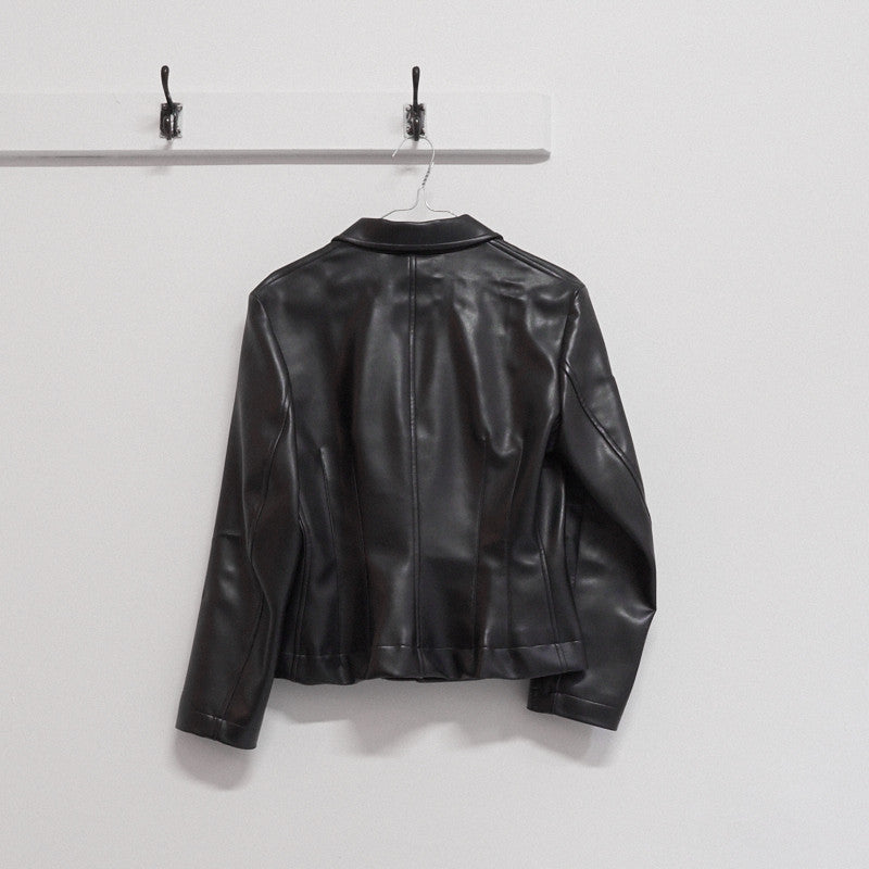 TRICOT COMME DES GARCONS 1991 vinyl leather blazer – Filter store