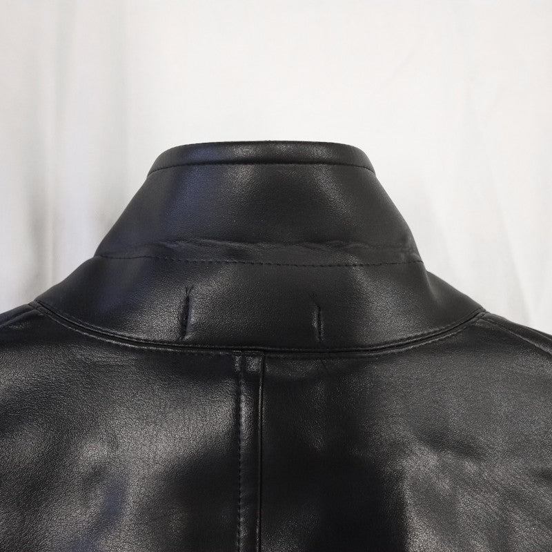vinyl leather blazer