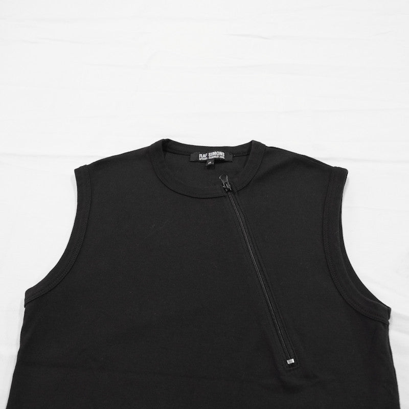 Raf Simons SS 2005 zip neck sleeveless tshirt – Filter store