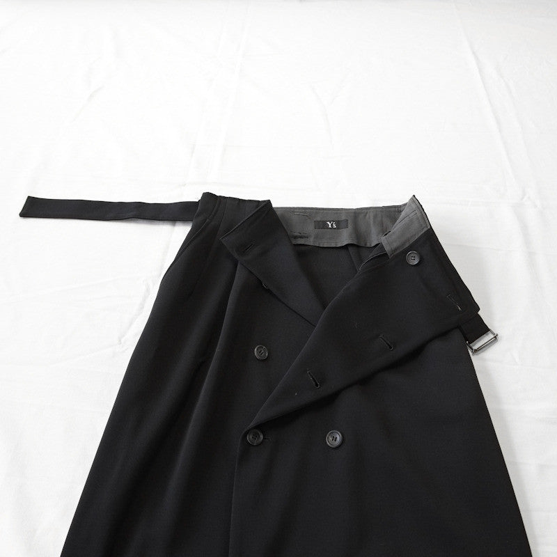 gabardine trench skirt