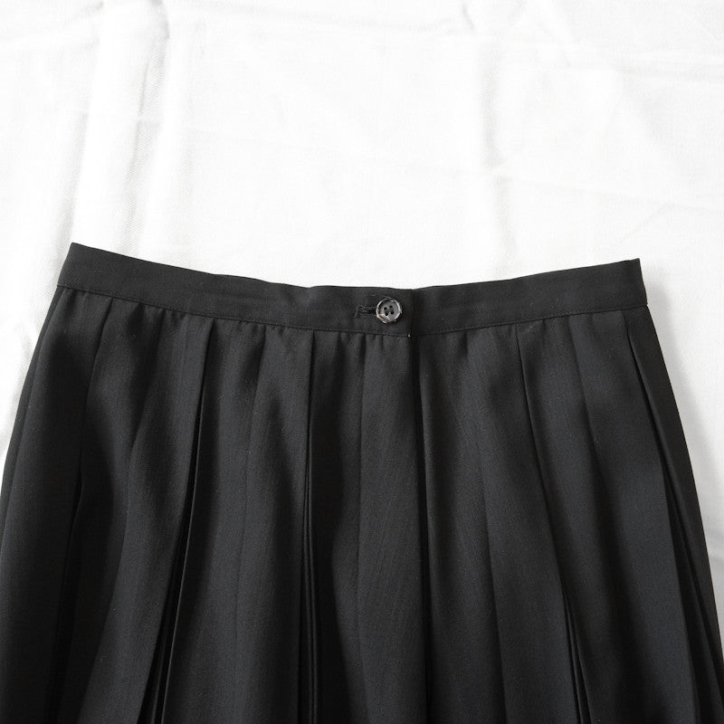 knife pleat maxi skirt