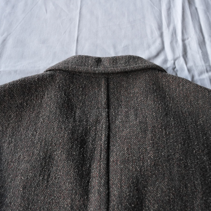 tweed high pocket coat