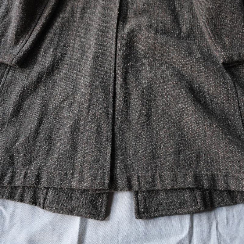 tweed high pocket coat