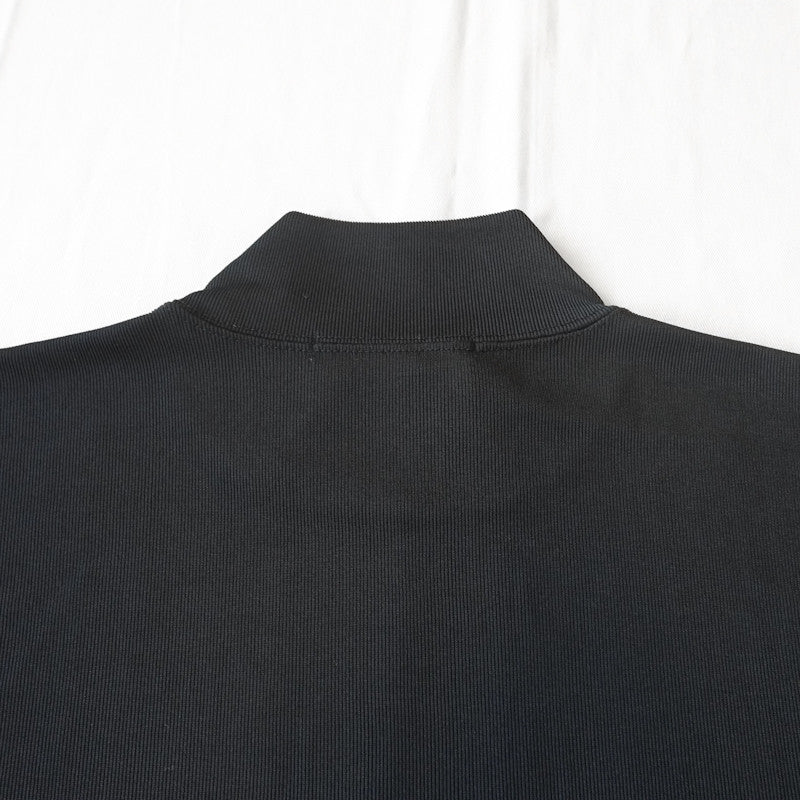 polo neck longsleeve top