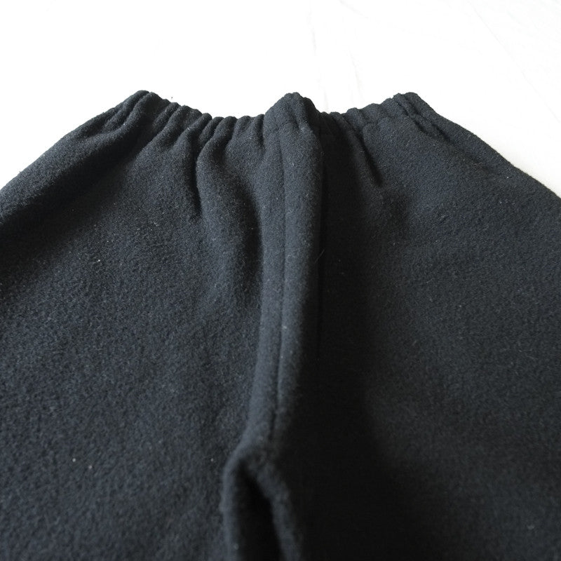 boiled wool elastic trousers