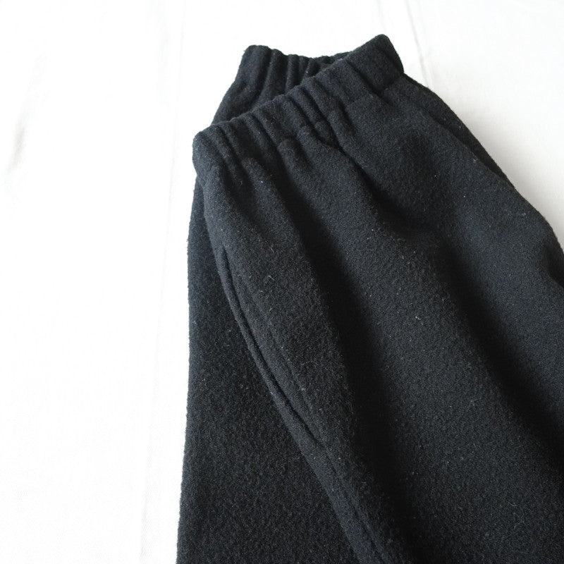 boiled wool elastic trousers