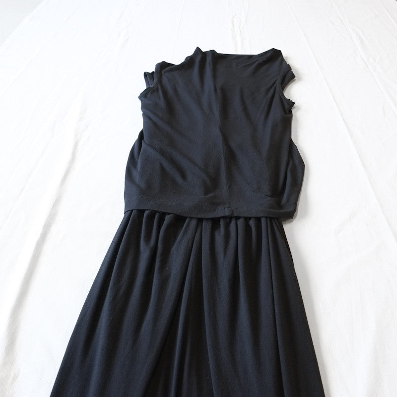 double layered high neck dress