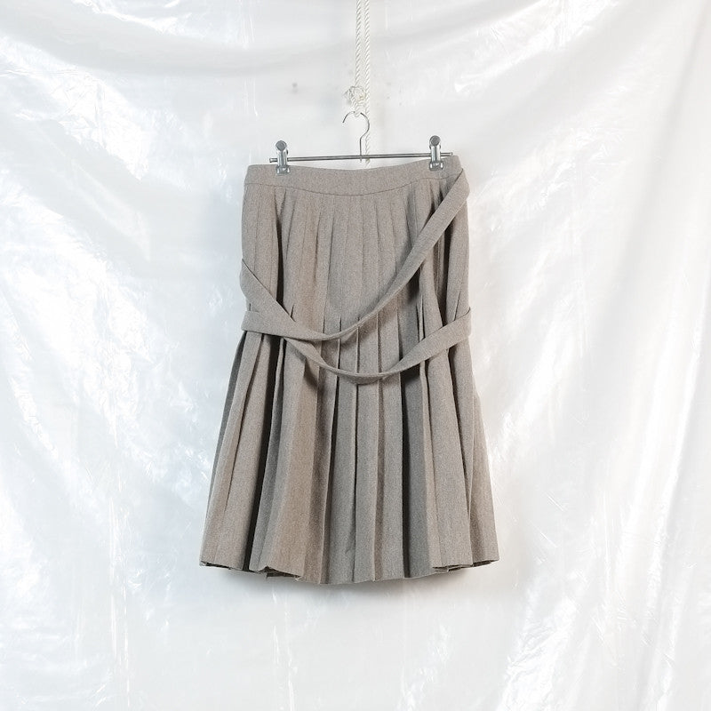 pleated strap kilt skirt