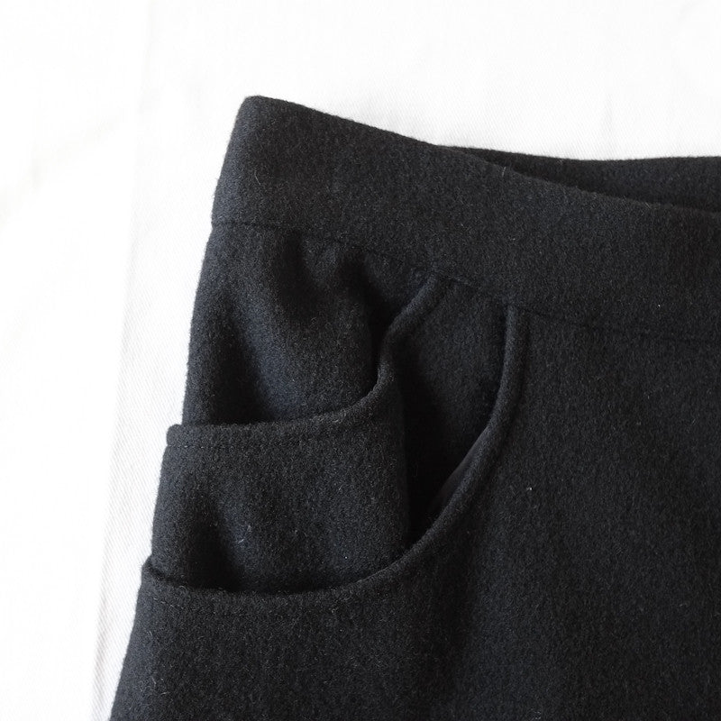 yohji yamamoto boiled wool double pocket trousers