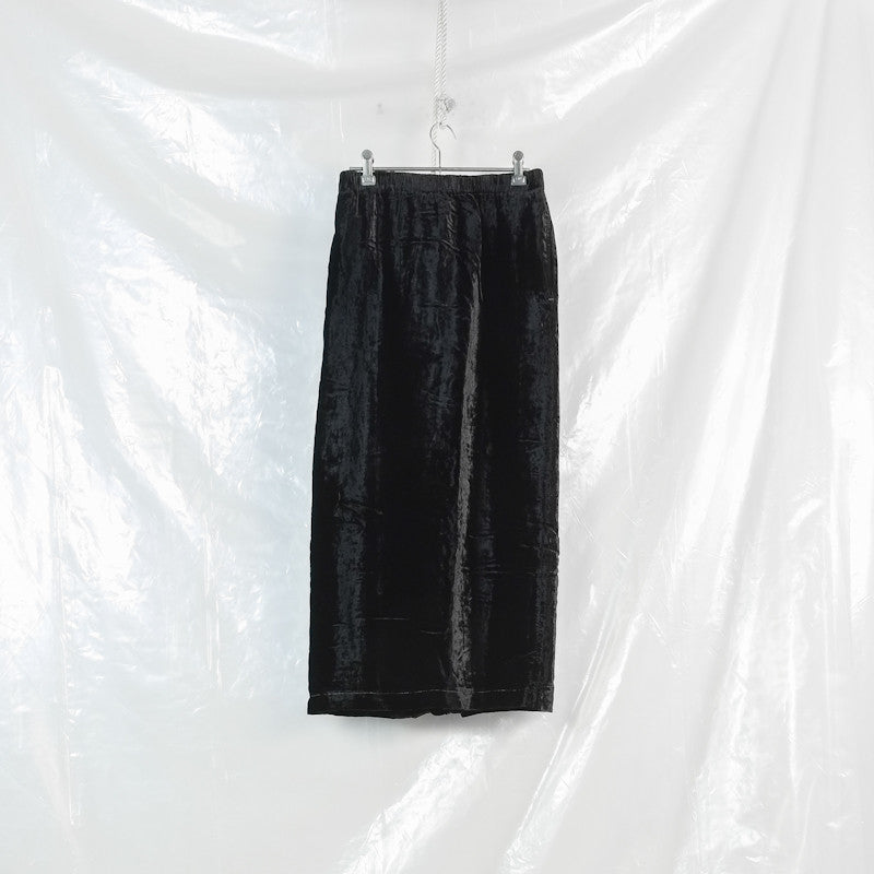 velvet elastic waist skirt