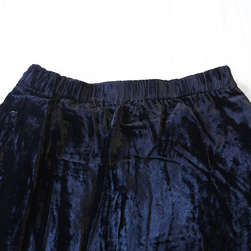 velvet elastic waist skirt