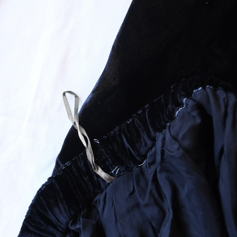 velvet elastic waist skirt