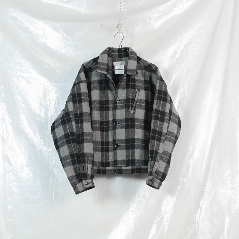 plaid button up jacket