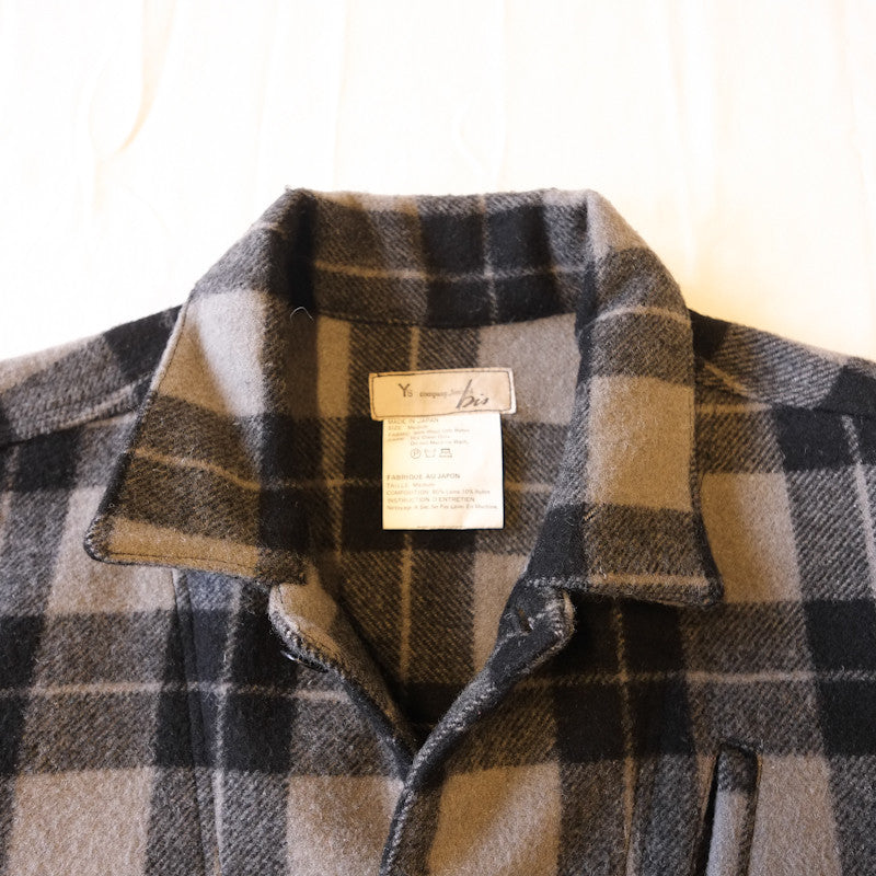 plaid button up jacket