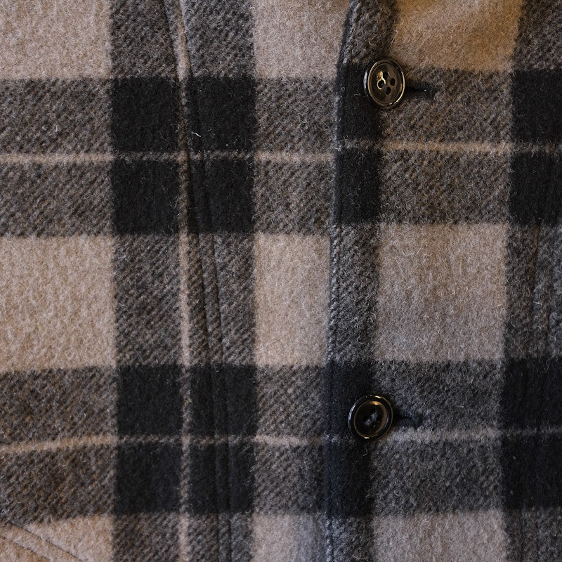 plaid button up jacket