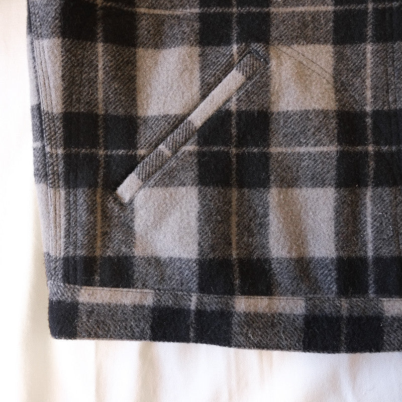 plaid button up jacket