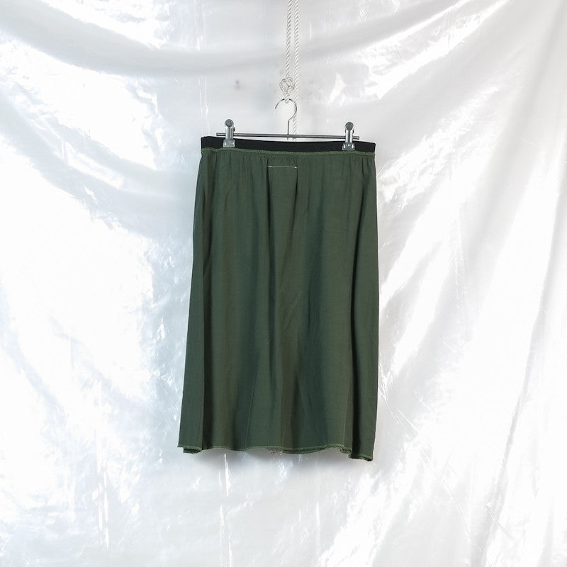 elasticated sateen skirt