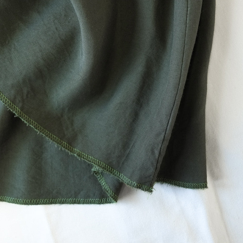 elasticated sateen skirt