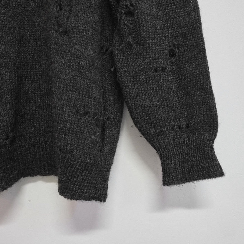 Homme Comme des Garcons early 1980s distressed v neck jumper