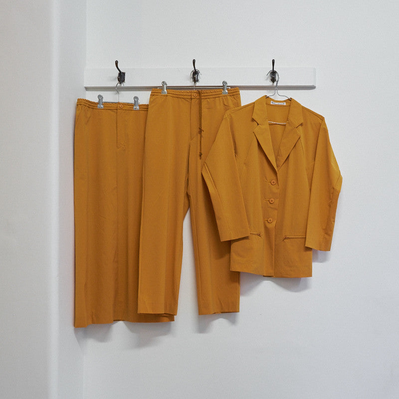 issey miyake three piece jacket / trouser / skirt set
