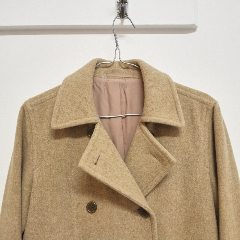 double breasted melton overcoat