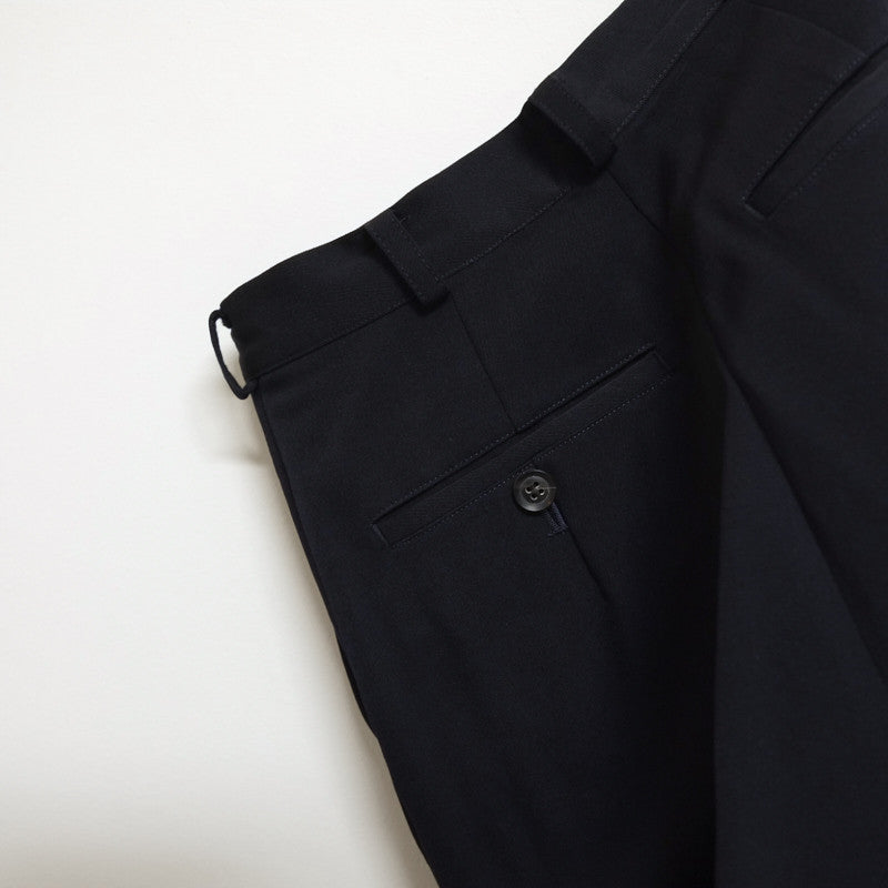 lightweight gabardine pleated trousers