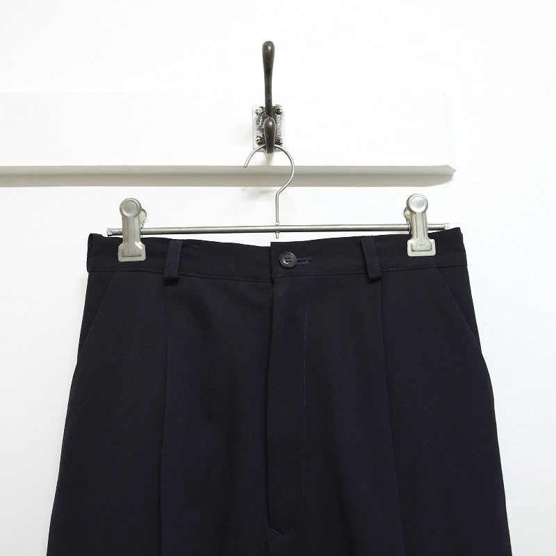 lightweight gabardine pleated trousers