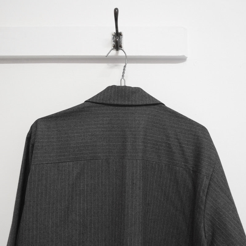 wool pinstripe skirt suit