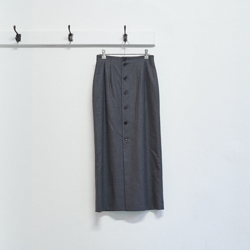 wool pinstripe skirt suit