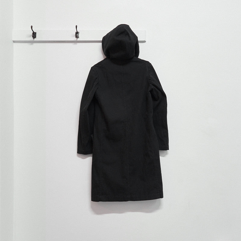 cotton drill hooded coat
