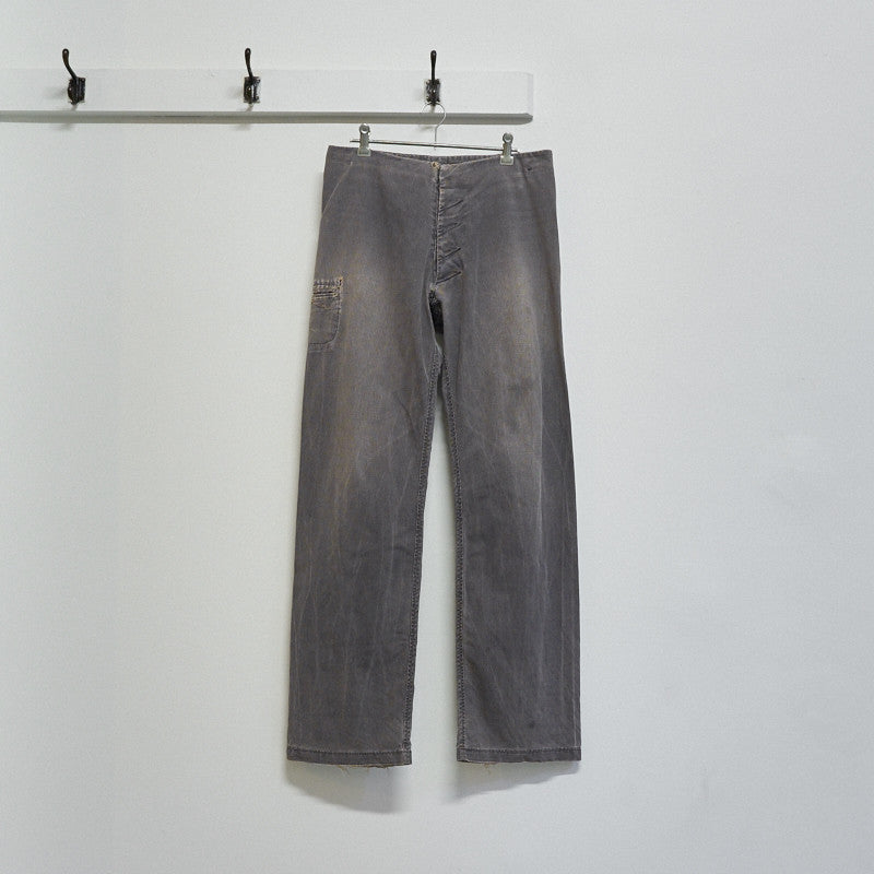 distressed overdye trousers