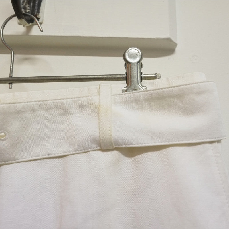 cuffed fabric belt trousers