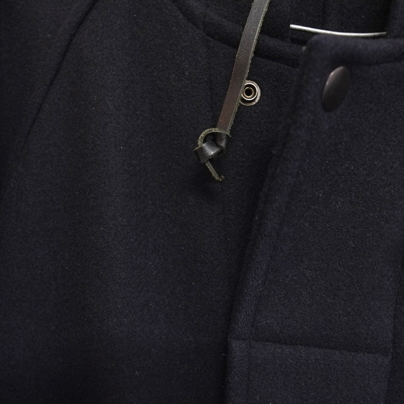 contrast sleeve hooded coat