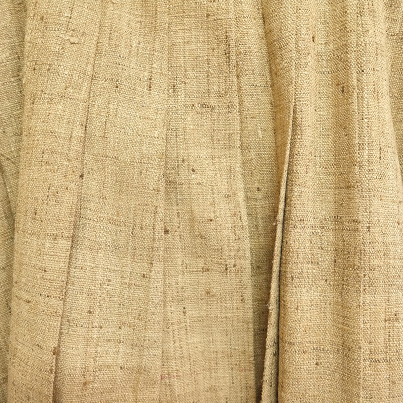raw silk pleated wrap skirt