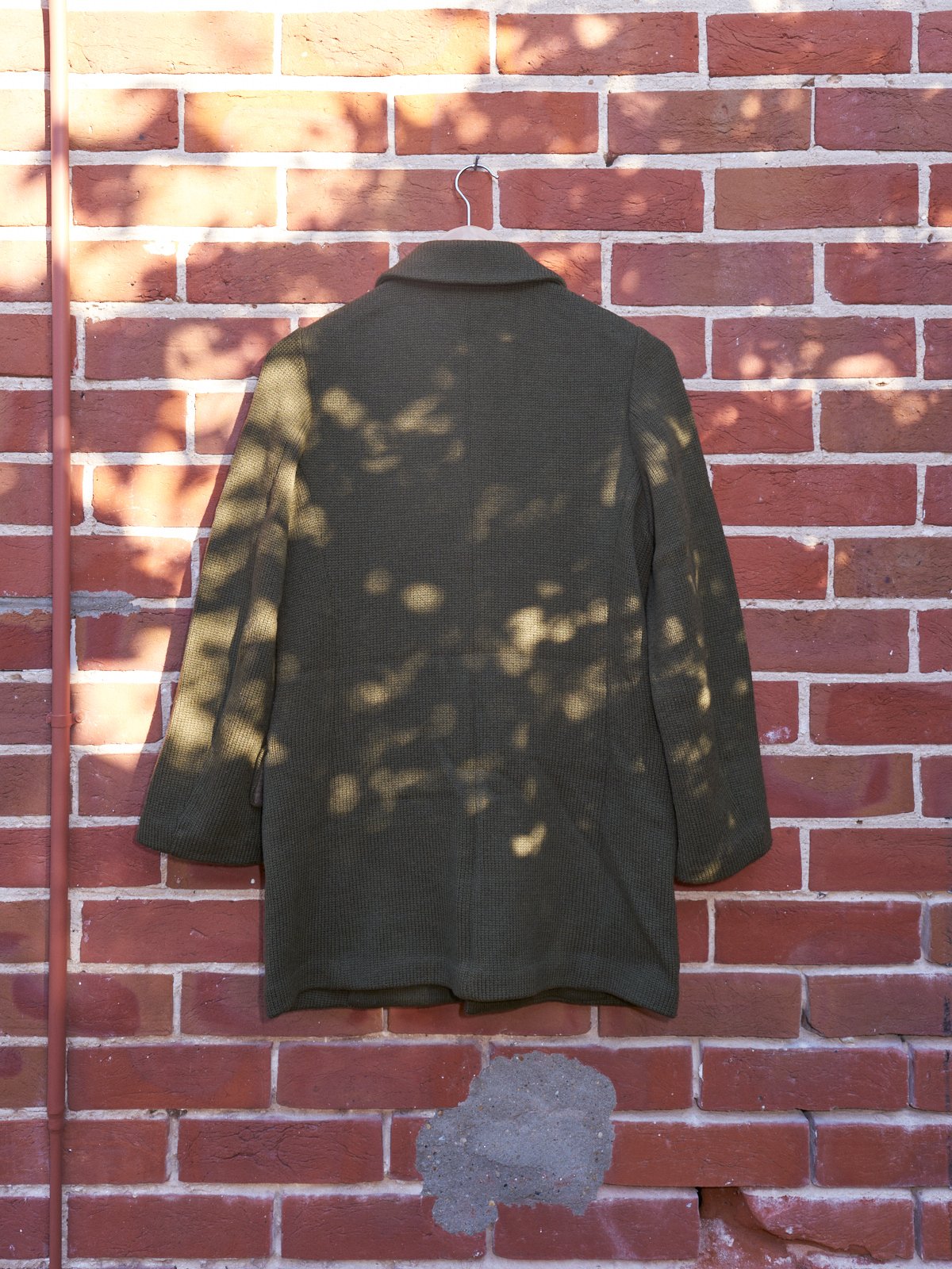 Tricot comme des garcons 1996 khaki brown wool heavy knit jacket 