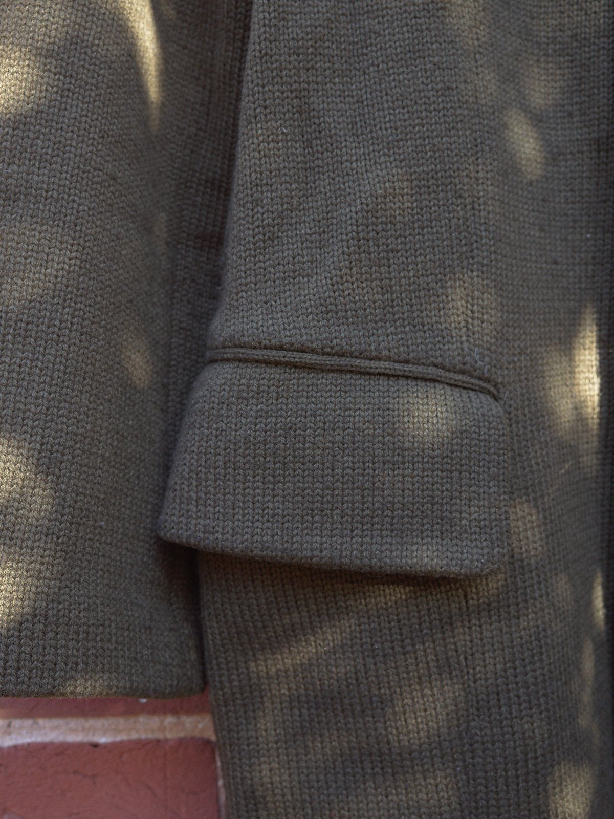 Tricot Comme des Garcons 1996 khaki brown wool heavy knit coat - womens M S